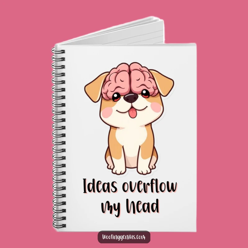 Funny Big Brain Dog Notebook: Jot Down Genius Ideas, Great Funny Gift