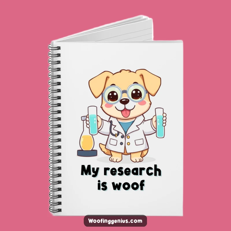 Funny Dog Scientist Notebook - Record Your Discoveries, Perfect Funny Gift for Researchers