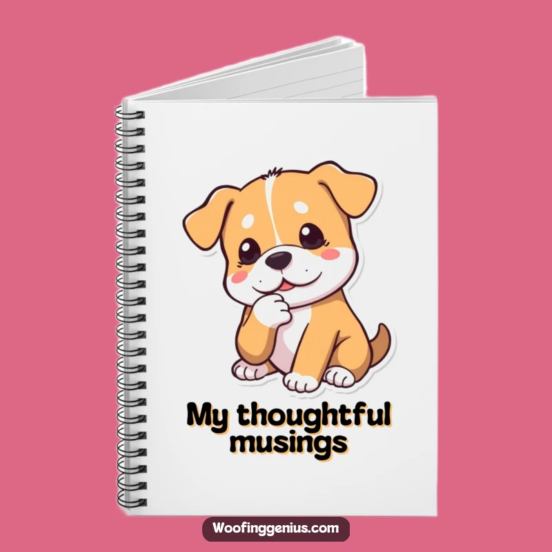 Funny Dog Thinking Journal: Pondering Paw, Perfect Note-Taking Gift