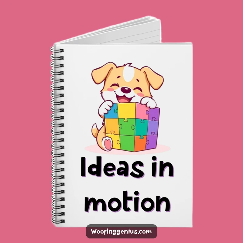 Funny Dog Notebook: Jot Down Ideas with This Puzzle Cube Brainiac Pup