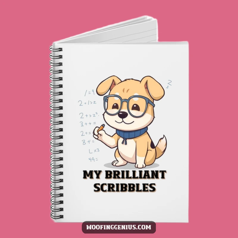 Funny Dog Equation Notebook: Spectacled Solver, Perfect Study Gift