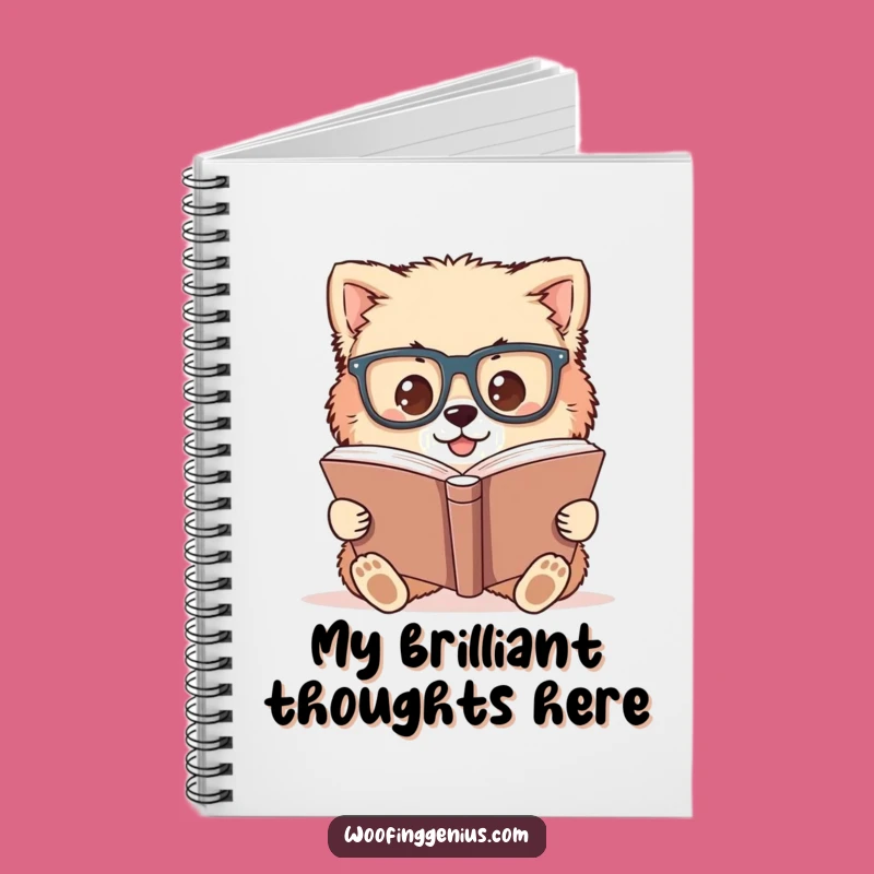 Funny Bookworm Dog Notebook: Jot Down Brilliant Ideas, Great Funny Gift