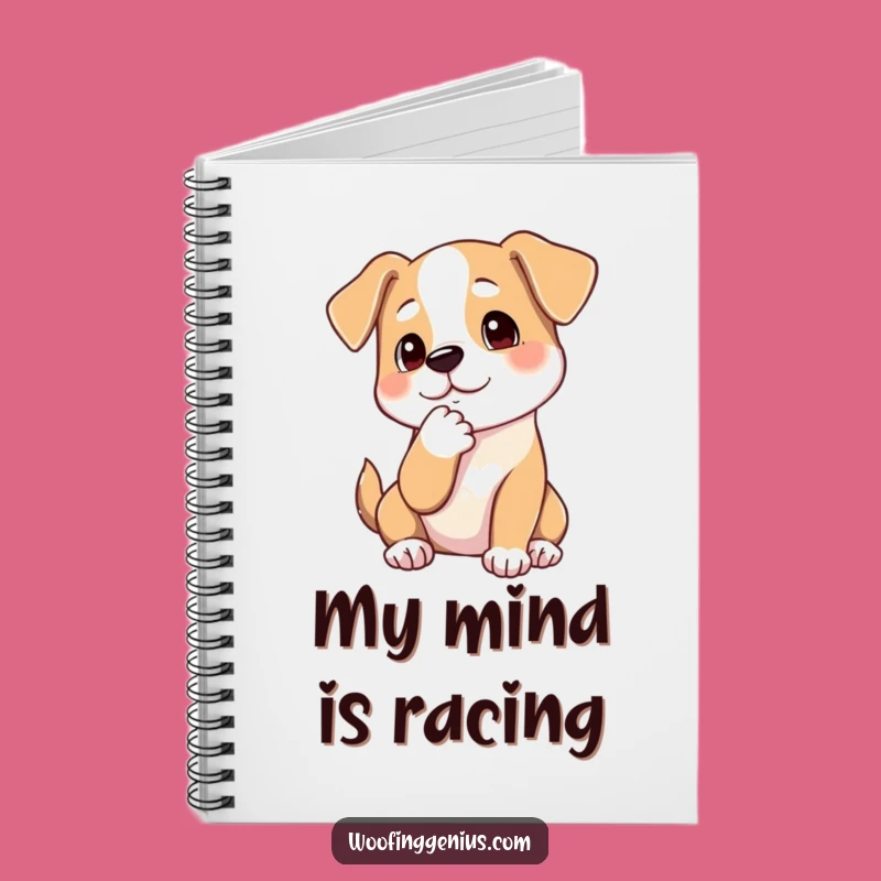 Funny Pondering Dog Notebook - Chin Stroke Paw, Journal for Deep Ideas Gift
