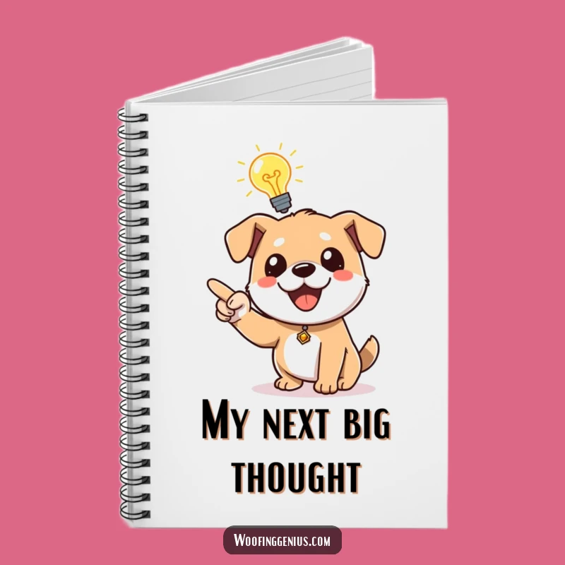 Funny Idea Dog Notebook: Lightbulb Canine's Pointer Journal for Ideas Gift