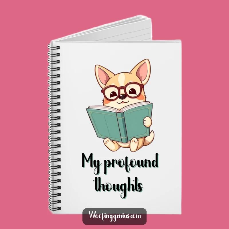 Funny Enlightened Dog Notebook: Wise Pup Journal, Intellectual Stationery