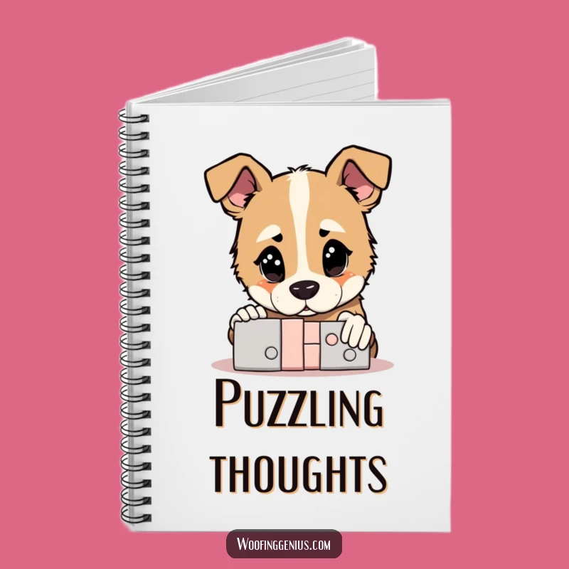 Funny Genius Dog Notebook: Solved Puzzles Ideas, Perfect Humorous Journal Gift
