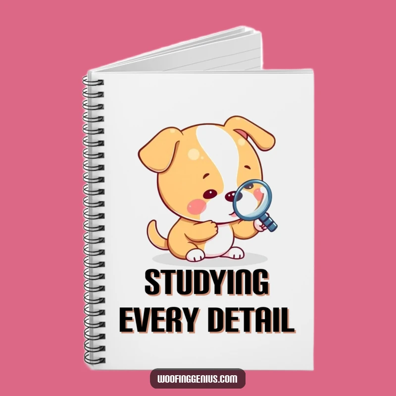 Funny Investigator Dog Notebook - Jot Down Tiny Details Gift!