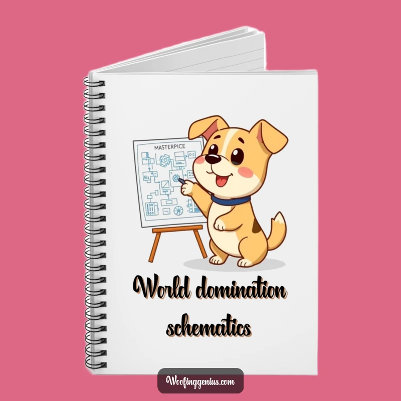 Funny Dog Blueprint Notebook: Jot Down Your Genius Ideas Gift