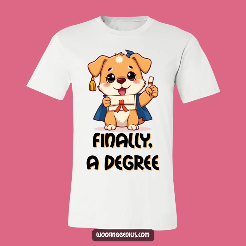 Funny Dog Graduate T-Shirt: Celebrate Achievement with this Hilarious Cap and Diploma Tee