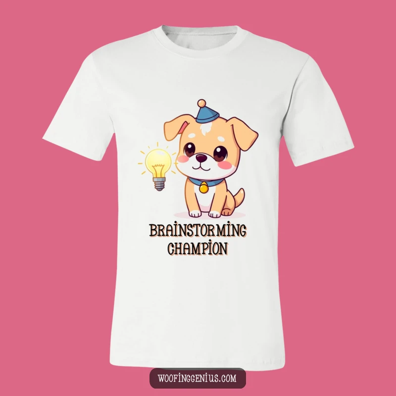 Funny Clever Dog Lightbulb T-Shirt - Smart & Witty Tee, Perfect Genius Gift
