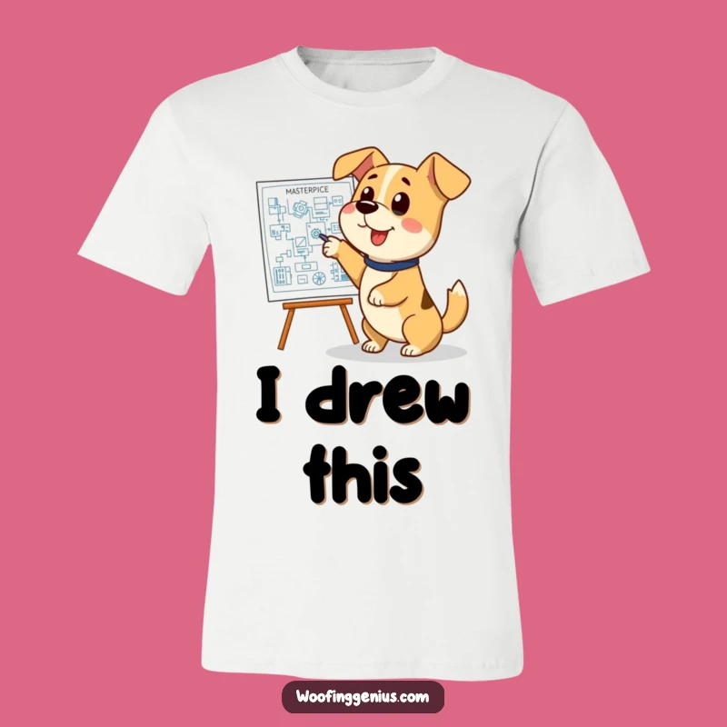 Funny Dog Blueprint T-Shirt: Brilliant Pooch Design for a Smart Gift