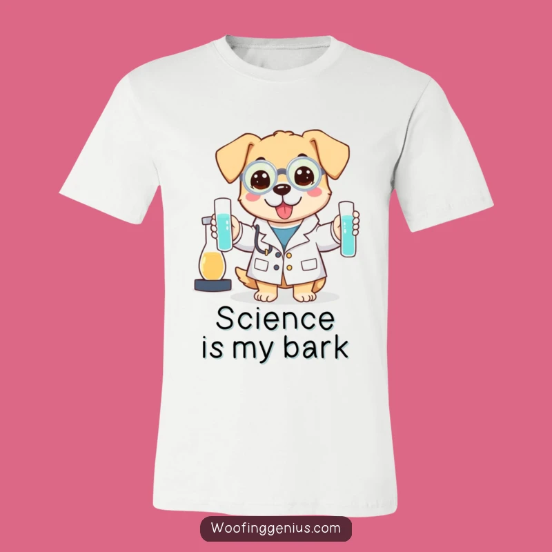 Funny Dog Chemist T-Shirt - Adorable Lab Pup, Ideal Funny Gift for Science Lovers