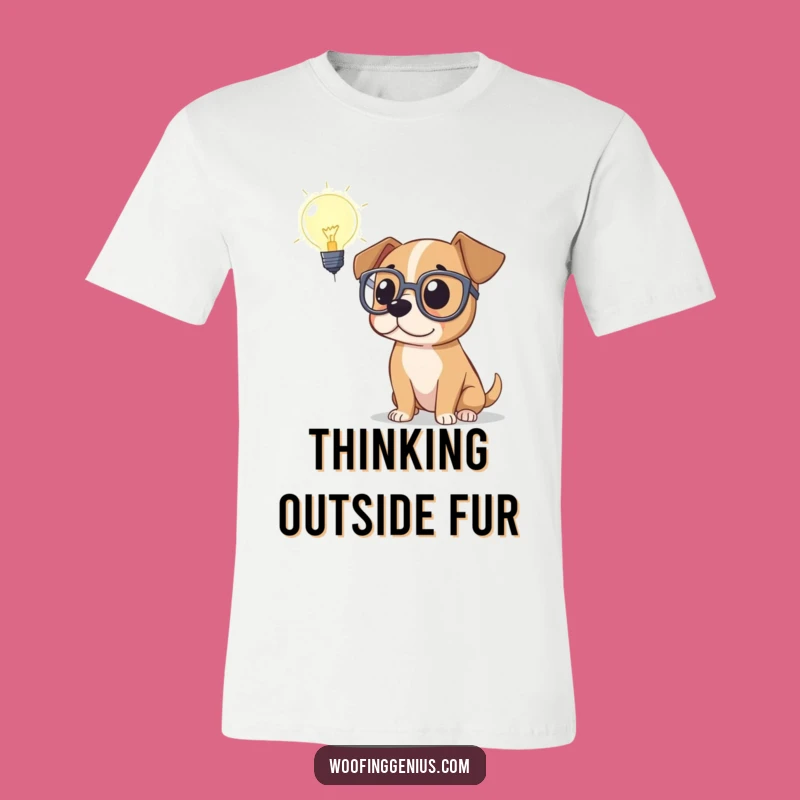 Funny Dog Genius T-Shirt - Comical Canine Intellect Apparel