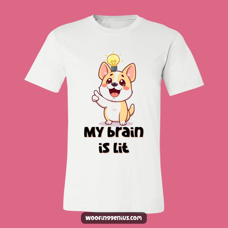Funny Dog Idea T-Shirt: Smart Pup Excitement Graphic Tee Gift