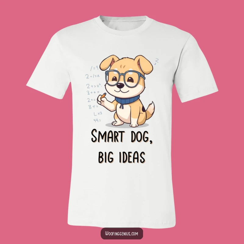 Funny Dog Scholar T-Shirt: Spectacles & Formulas, Hilarious Gift