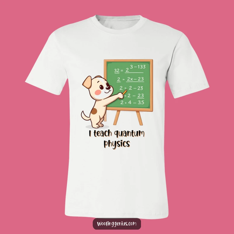 Funny Genius Dog T-Shirt: Smart Equations Tee, Hilarious Gift for Academics