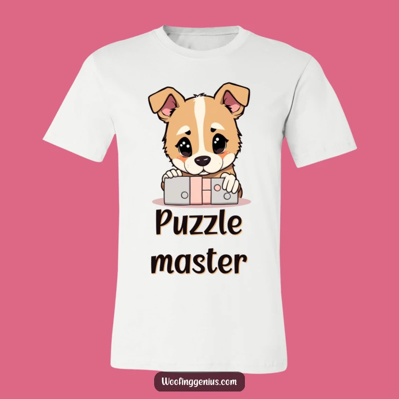 Funny Genius Dog T-Shirt: Solved Puzzle Humor, Ideal Humorous Gift