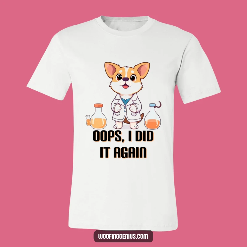 Funny Scientist Dog T-Shirt: Surprised Experiment Pup, Hilarious Science Gift