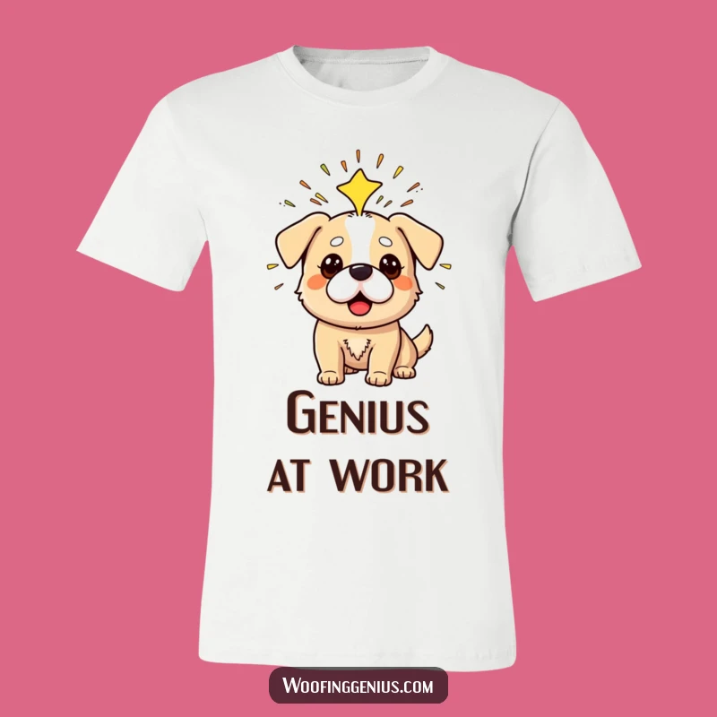 Funny Dog T-Shirt: Eureka Moment Genius, Brainstorming Canine Tee
