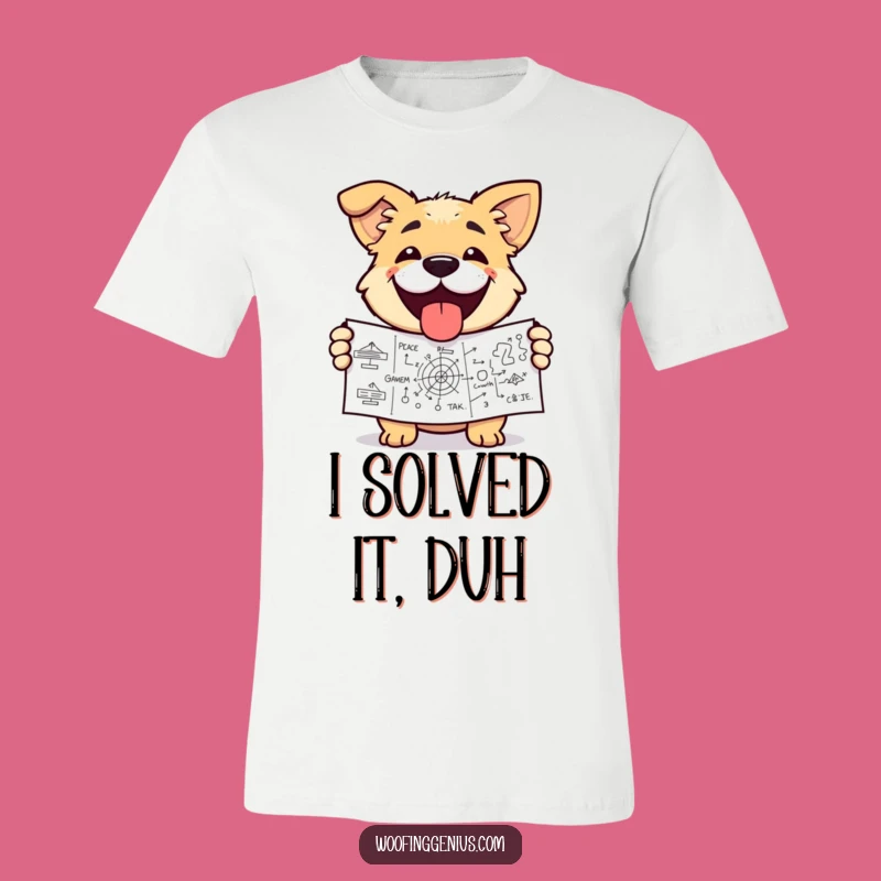 Funny Dog Victor T-Shirt: Solved Diagram Canine, Hilarious Gift