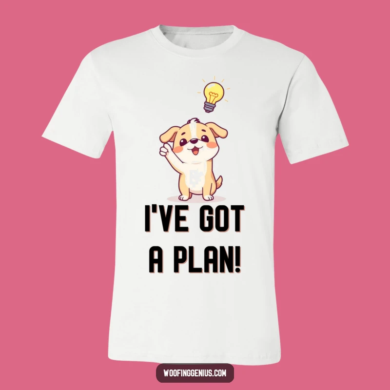 Funny Dog Idea T-Shirt: Lightbulb Genius Pooch Tee, Awesome Gift!
