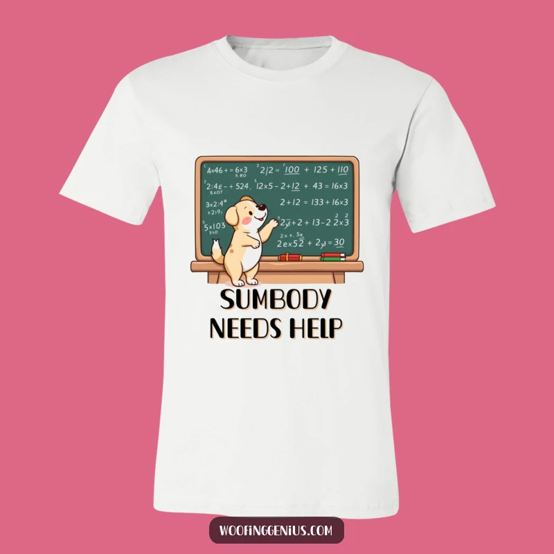 Funny Dog Math T-Shirt - Equation Explainer Tee for Smarty Pants