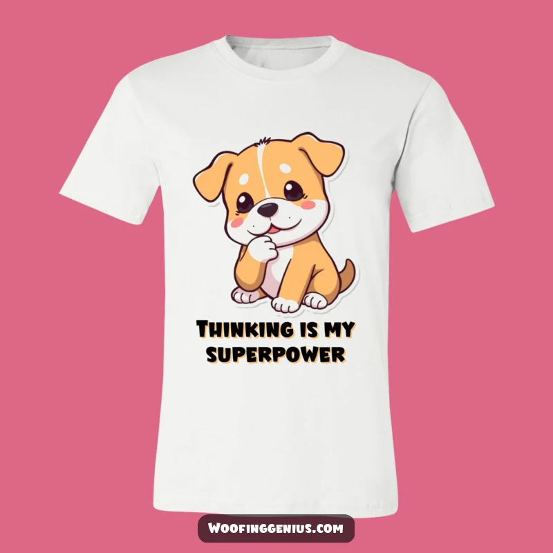 Funny Dog Thinker T-Shirt: Pondering Canine, Hilarious Gift
