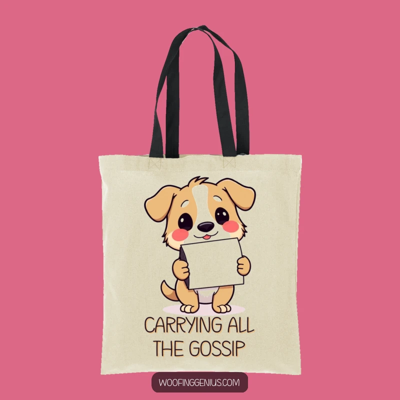 Funny Dog Notecard Carrier Tote Bag - Hilarious Dog's Stylish Message Holder