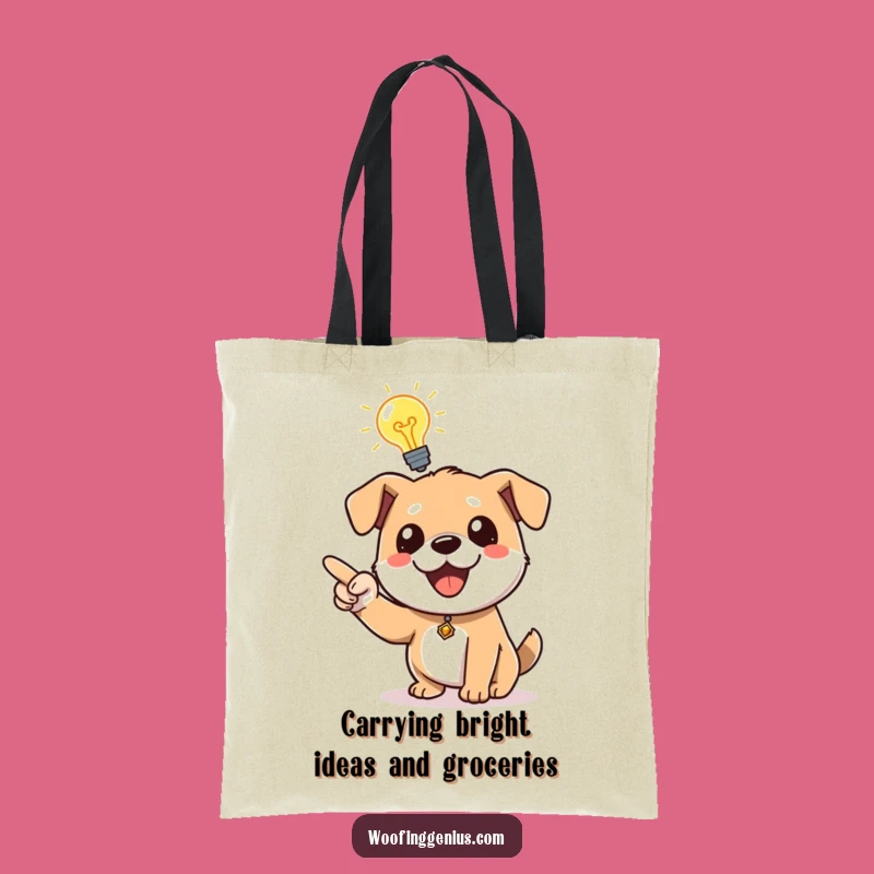 Funny Idea Dog Tote Bag: Lightbulb Canine's Pointer Accessory Gift