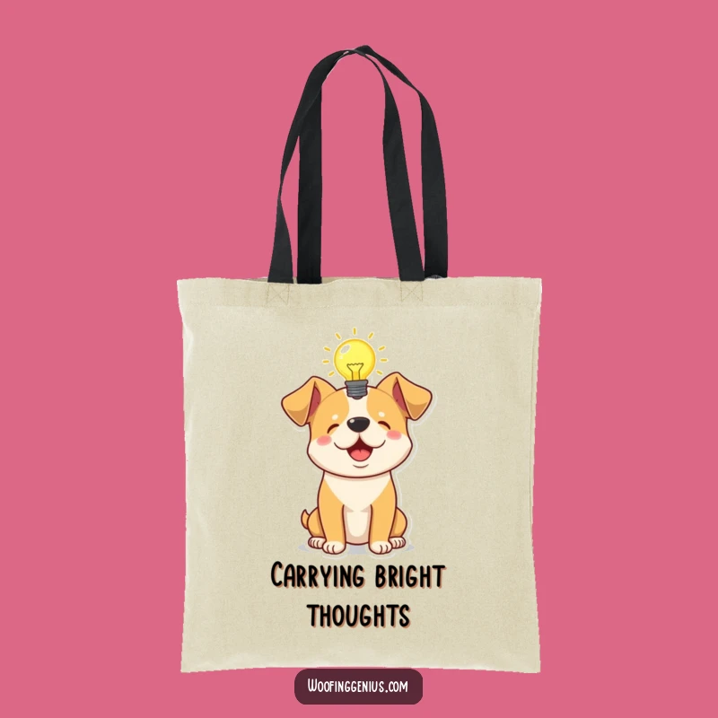 Funny Idea Dog Tote Bag - Lightbulb Moment, Humorous Innovation Gift