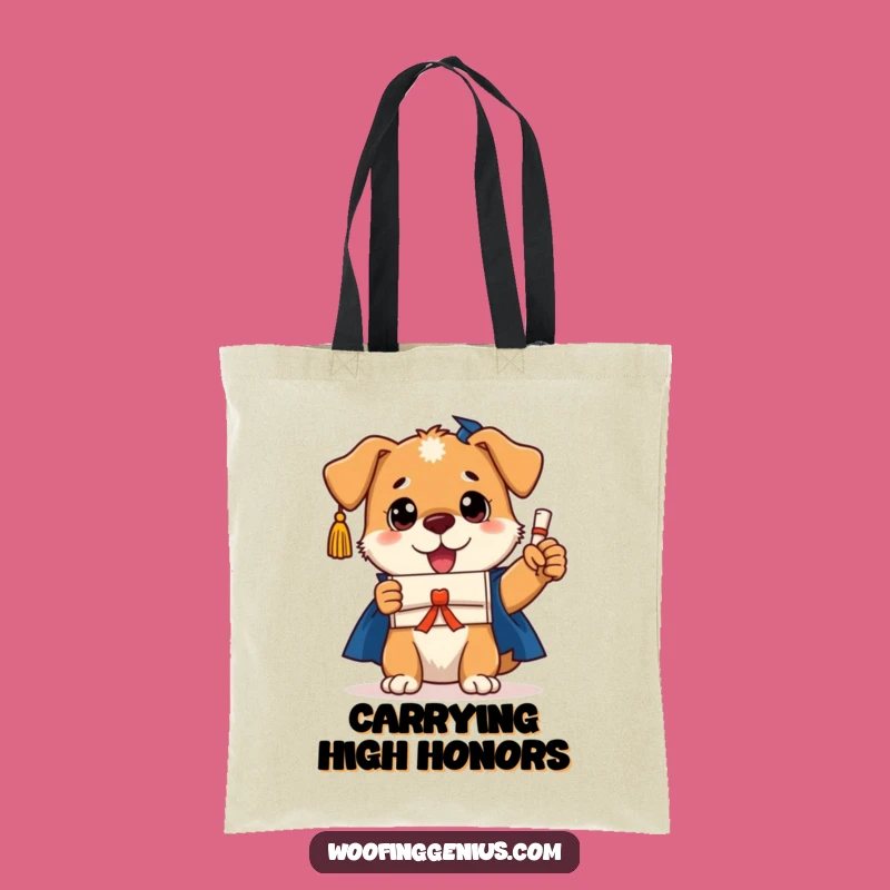 Funny Dog Diploma Tote Bag: Carry Your Smarts with this Hilarious Accessory