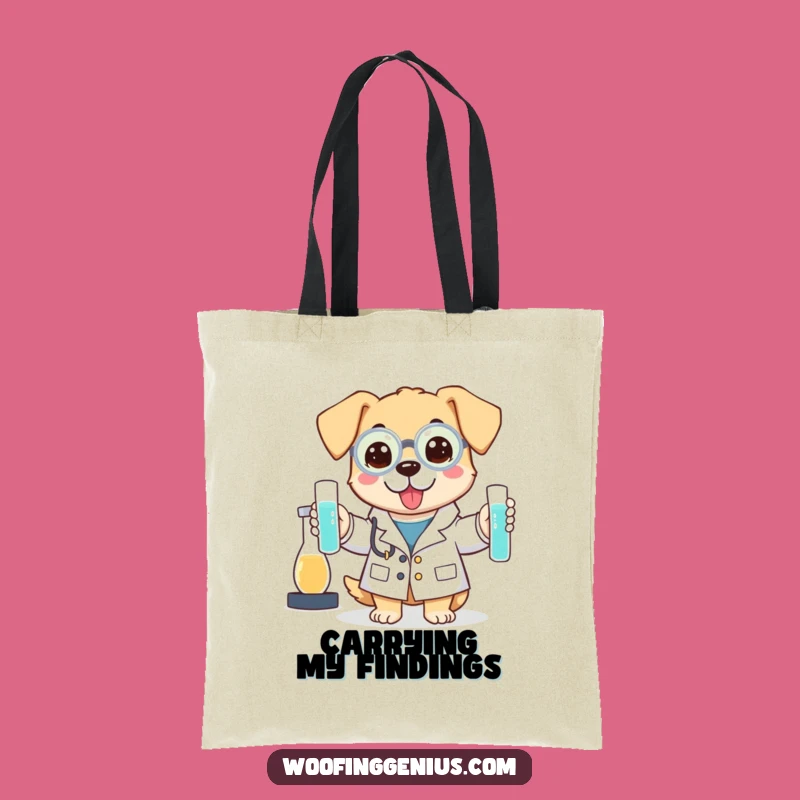 Funny Dog Scientist Tote Bag - Carry Your Experiments in Style, Perfect Funny Gift