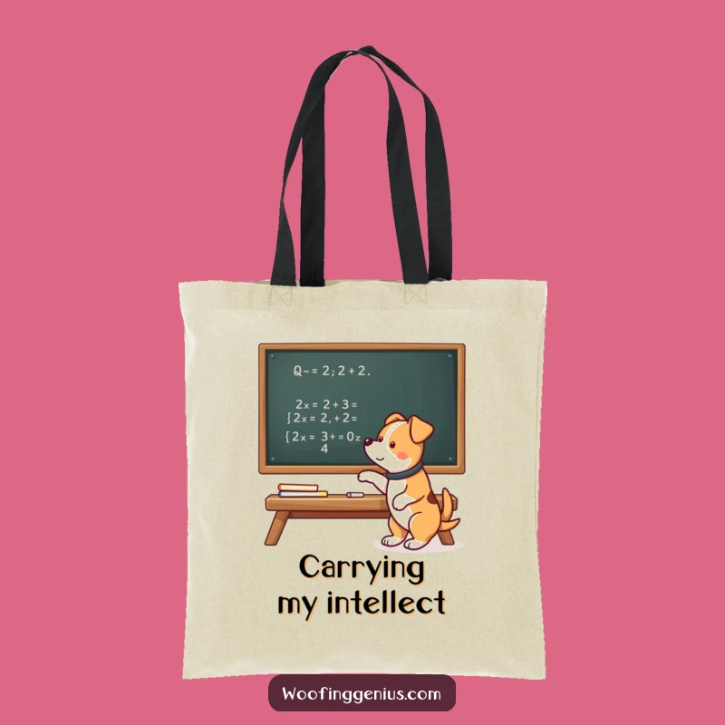 Funny Smart Dog Tote Bag - Carry Your Books & Brainpower Gift!