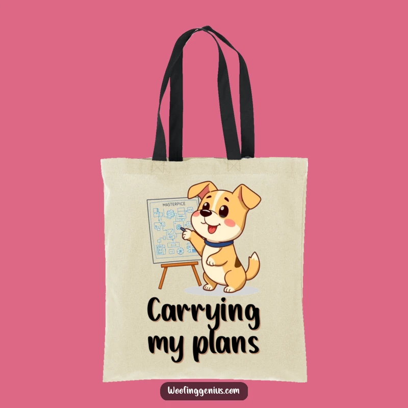 Funny Dog Blueprint Tote Bag: Carry Your Ideas in Style Gift