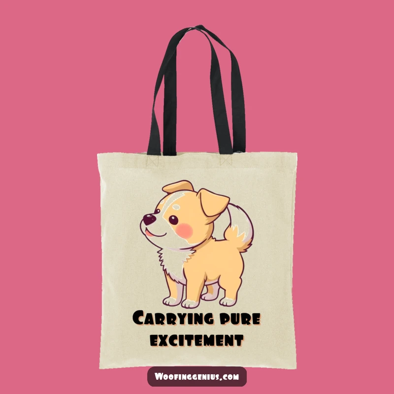 Funny Happy Dog Tote Bag: Carry Your Joy Hilariously, Great Funny Gift