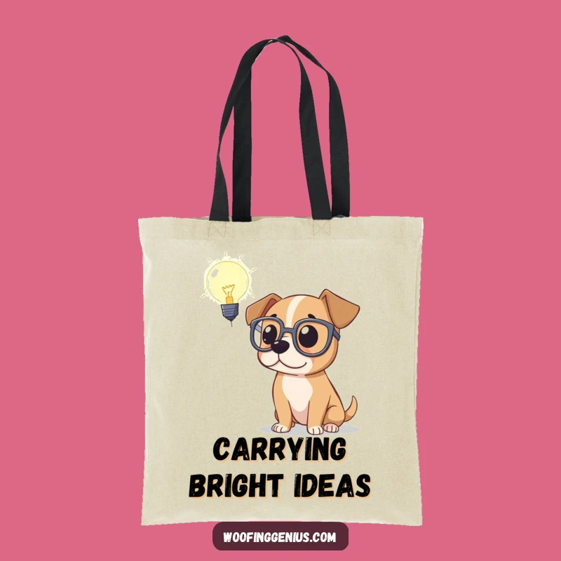 Funny Dog Genius Tote Bag - Practical & Hilarious for Smart Hauls