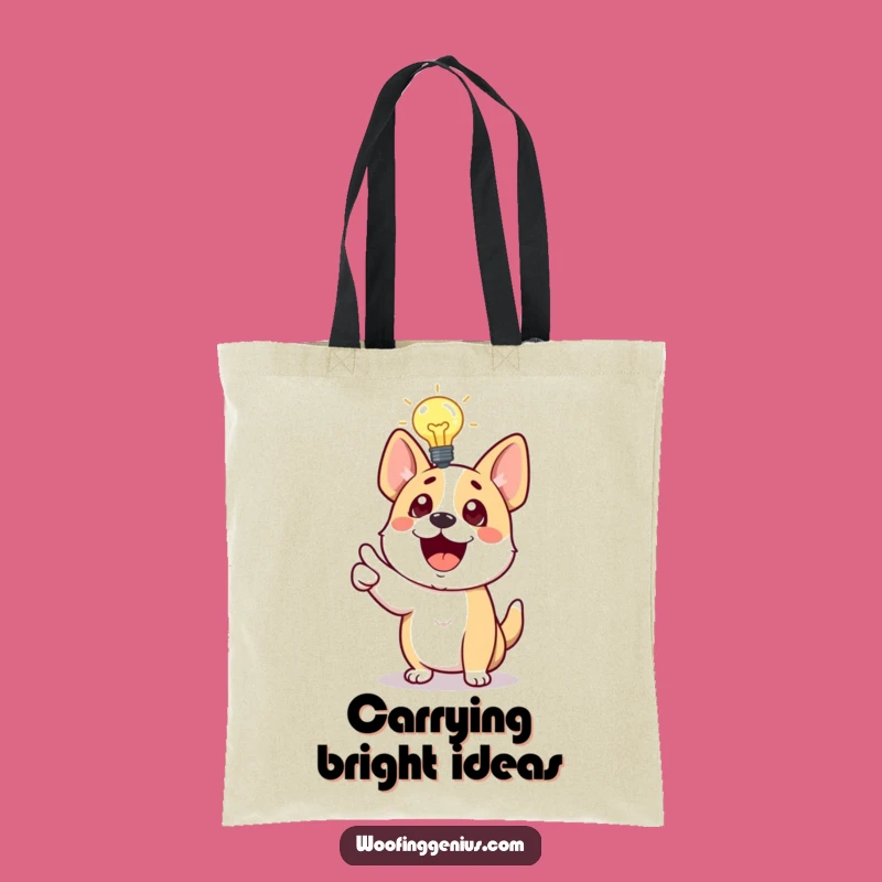 Funny Dog Idea Tote Bag: Smart Pup Excitement Carry-All Gift