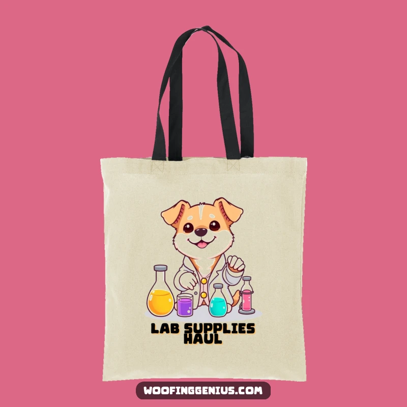 Funny Dog Lab Tote Bag - Potion Carrier for Science Lovers