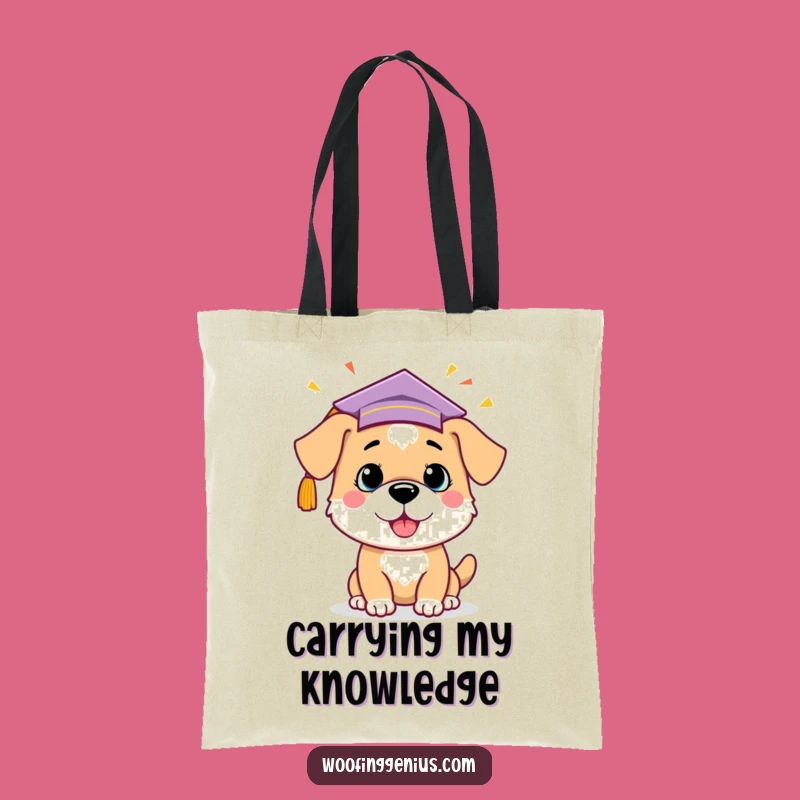 Funny Graduation Dog Idea Tote Bag: Smart Pup Carry-All