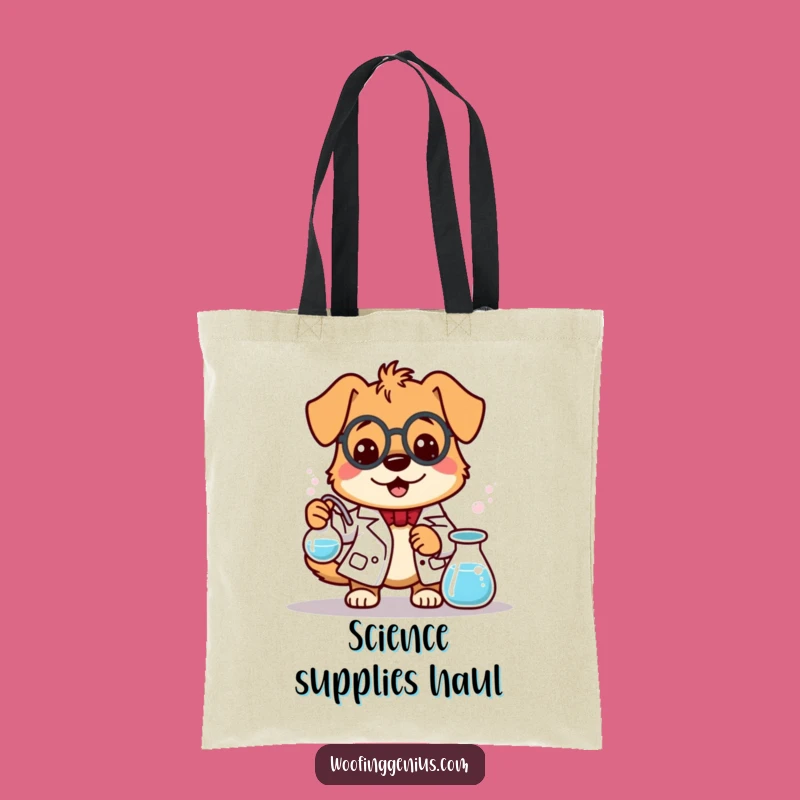 Funny Dog Lab Coat Tote Bag - Carry Your Experiments in Style!